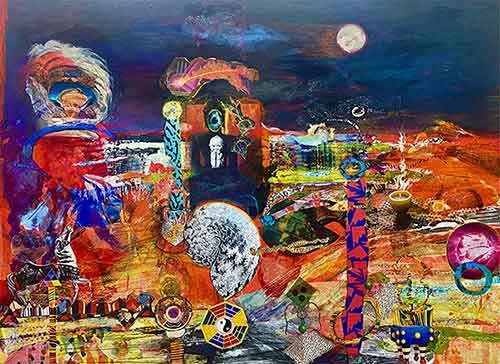 Buddah's Playground, collage of different images