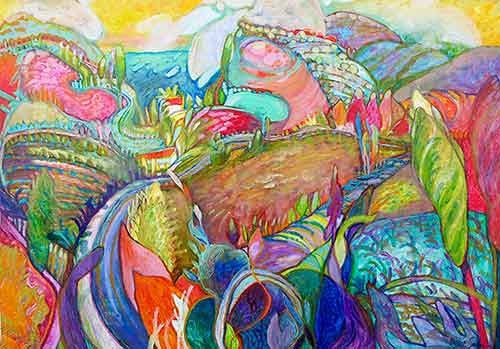 Landscape of rolling hills