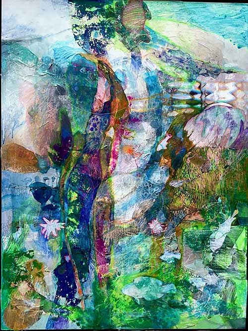 Distressed coral reefs.