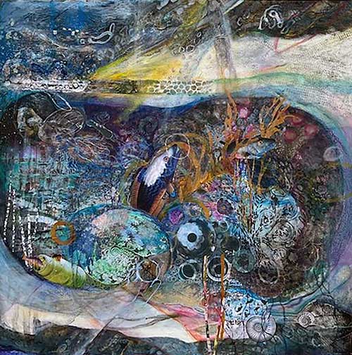 Distressed coral reefs.