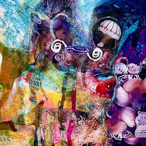 Distressed coral reefs.