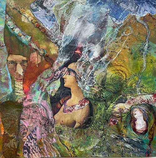 Distressed coral reefs.