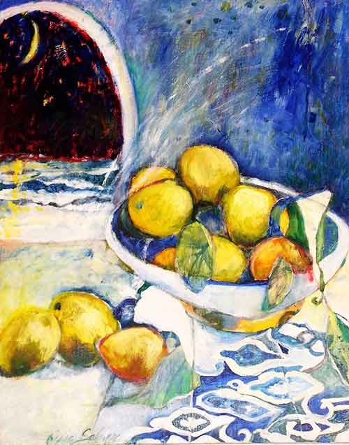 Lemons on a table